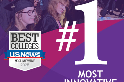 A purple graphic saying "#1 Most Innovative 7 years in a row"